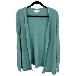 Christopher & Banks Womens Mint Green Open Front Cardigan Sweater Medium